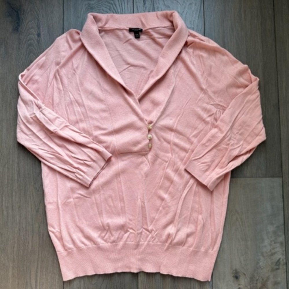 ANN TAYLOR WOMENS BUTTON ACCENT SWEATER